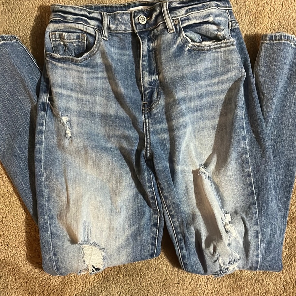 Eunina Mom Jeans. Super high rise, Ankle. Size 9.